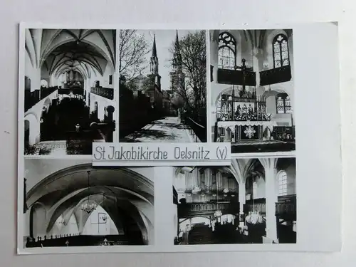 Alte AK Fotokarte  Oelsnitz St. Jakobikirche [C1172]
