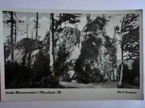 Alte AK Manebach Großer Hermannstein [aG407]