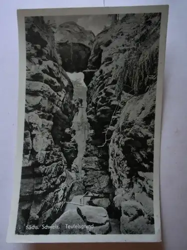 Alte AK Sächsische Schweiz Teufelsgrund [aG421]
