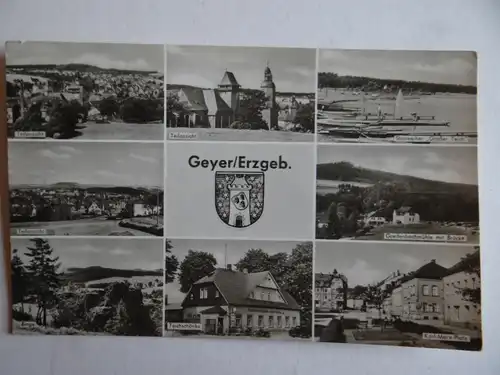 Alte AK Geyer Erzgebirge Mehrbildkarte [aG456]