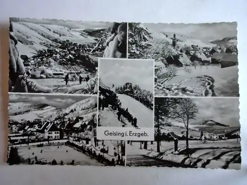 Alte AK Geising Erzgebirge Mehrbildkarte [aG463]