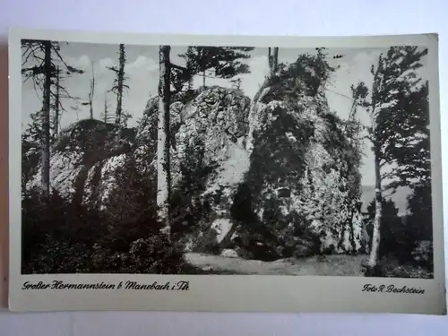 Alte AK Manebach Großer Hermannstein [aG489]