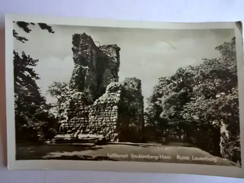 Alte AK Stecklenberg Harz Ruine Lauenburg [aG495]