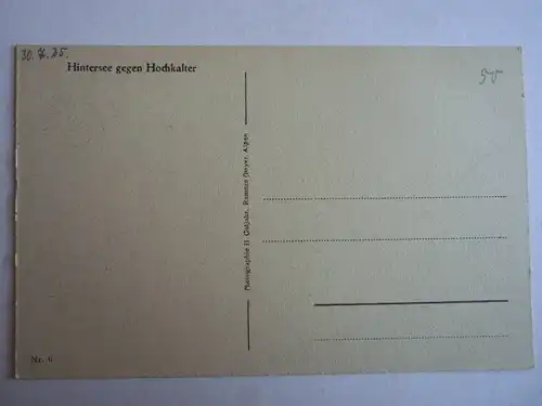 Alte AK Berchtesgaden Hintersee g. Hochkalter [aG590]