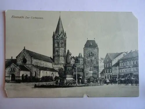 Alte AK Eisenach Karlsplatz (Ecken u. Rand beschädigt [aG570]