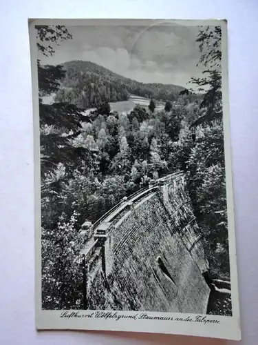 Alte AK Wölfelsgrund Staumauer Talsperre [aG577]