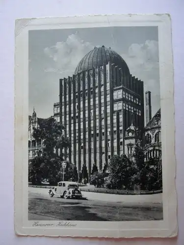 Alte AK Hannover Hochhaus (m. starker Knickfalte) [aG597]