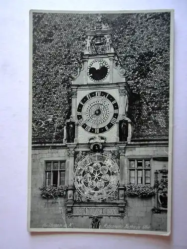 Alte AK Heilbronn Astronomische Uhr (m. Knickfalte) [aG621]
