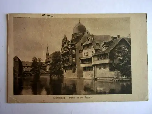 Alte AK Nürnberg Partie an der Pegnitz [aG642]