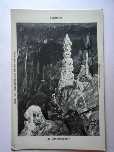 Alte AK Peggau Semriach Lurgrotte Steiermark 1909 [aG665]