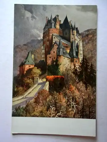 Alte AK Senftenberger Krone Briketts Werbung Burg Eltz [aG667]