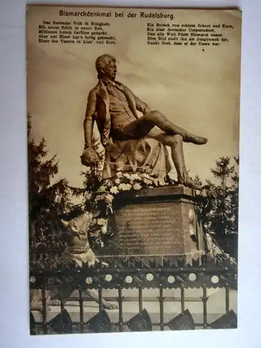 Alte AK Rudelsburg Bismarck Denkmal [aG708]