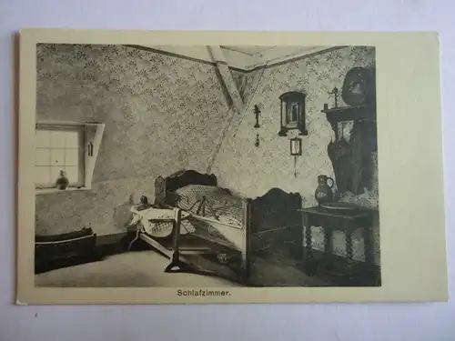 Alte AK Mayen Eifel Eifelvereins Museum Schlafzimmer [aG716]