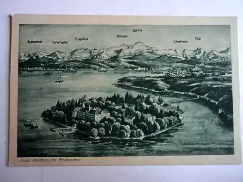 Alte AK Künstlerkarte Insel Mainau Bodensee v. V. Marschall [aG719]