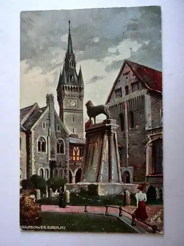 Alte AK Braunschweig Burgplatz Tuck’s Postkarte [aG723]