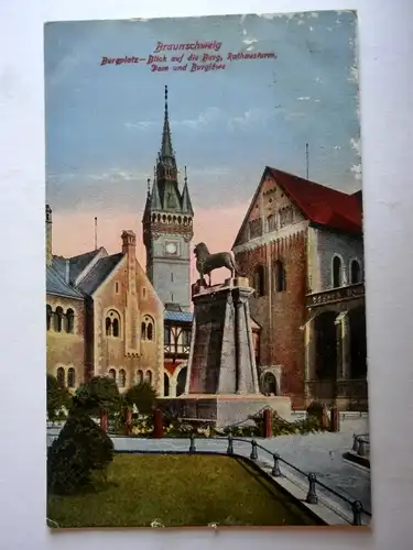 Alte AK Braunschweig Burgplatz  um 1925 [aG724]