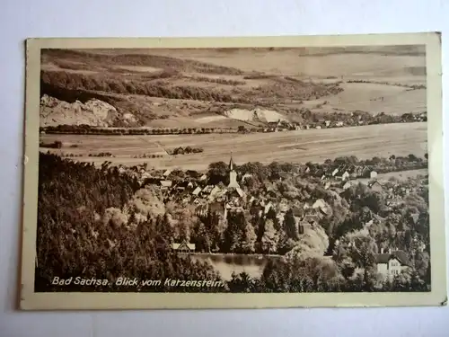 Alte AK Bad Sachsa Blick vom Katzenstein [aG748]
