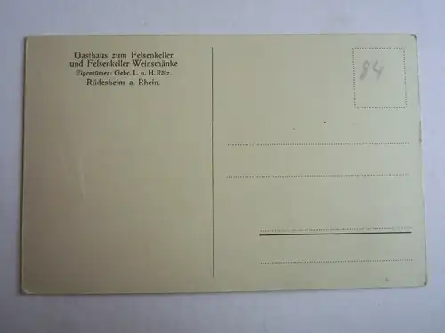 Alte AK Rüdesheim Im Felsenkeller zu Rüdesheim [aG750]