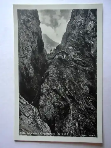 Alte AK Garmisch Partenkirchen Höllentalklamm Eingangshütte [aG777]