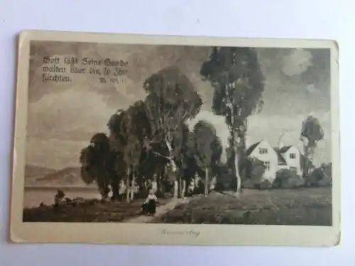 Alte AK Gemäldekarte Sommertag Psalm [aH423]