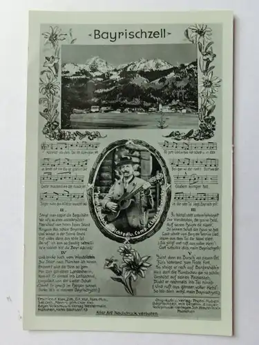 Alte AK Bayrischzell Lied Liedtext Noten [aH933]