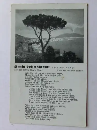 Alte AK Lied „O mia bella Napoli“ Neapel [aH942]