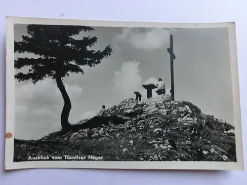 Alte AK Türnitz Ausblick Türnitzer Höger Gipfelkreuz [aH964]