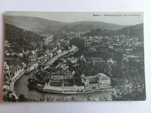 Alte AK Baden Generalansicht vom Geisberg [aH991]