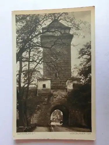 Alte AK Rothenburg Tauber Würzburger Tor [aH1004]