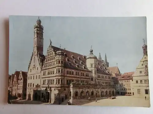 Alte AK Rothenburg Tauber Rathäuser Marktplatz [aH1005]