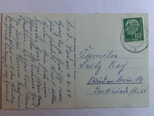 Alte AK Bad Soden Taunus Kurhaus [aH759]