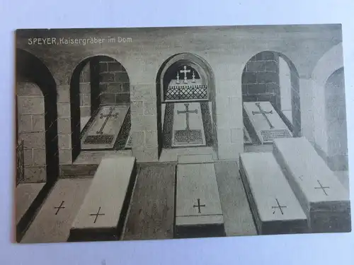 Alte AK Speyer Kaisergräber Dom Grab [aH817]
