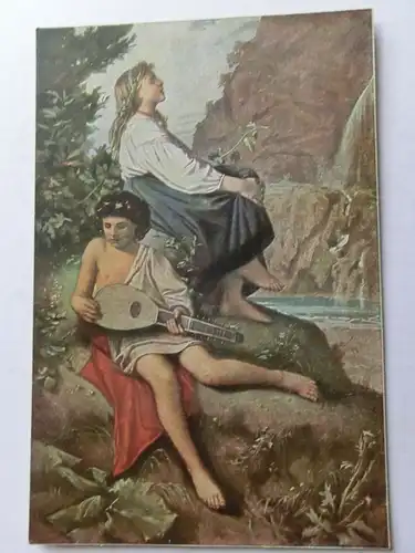 Alte AK Gemäldekarte Anselm Feuerbach Riccordo di Tivoli [aH249]