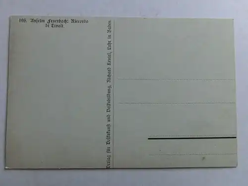 Alte AK Gemäldekarte Anselm Feuerbach Riccordo di Tivoli [aH249]