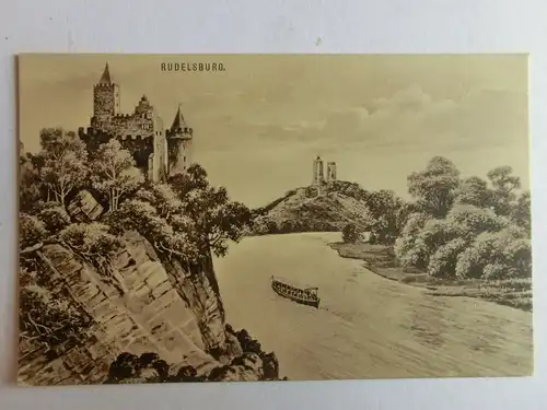 Alte AK Rudelsburg Saaleck um 1940 [aH361]