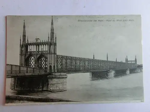 Alte AK Kehl Rheinbrücke Brücke um 1930 [aH362]