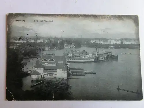 Alte AK Hamburg Blick auf Alsterlust um 1930 [aH365]