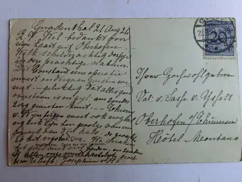 Alte AK Bad Cleve Amphitheater Partie a. d. Tiergarten 1924 [aH367]