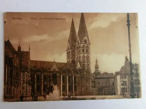 Alte AK Bremen Dom v. Domhof gesehen um 1930 [aH386]