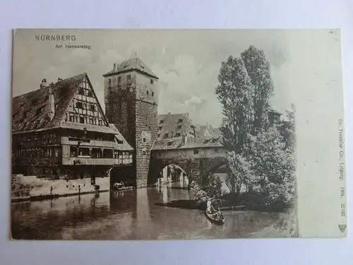 Alte AK Nürnberg am Henkersteg um 1900 [aH387]