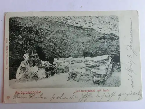Alte AK Rottleben Kyffhäuser Barbarossahöhle 1902 [aH402]
