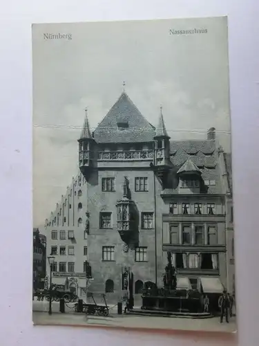 Alte AK Nürnberg Nassauerhaus um 1920 (starker Knick) [aH405]