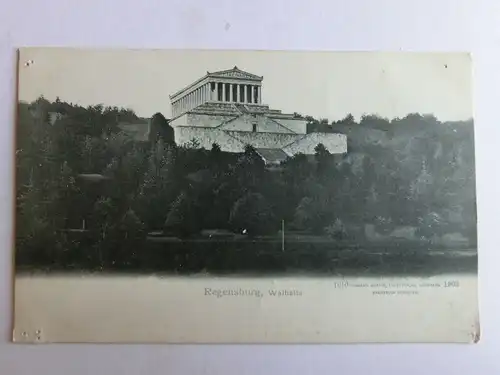 Alte AK Regensburg Walhalla 1903 (m. Löchlein) [aH406]