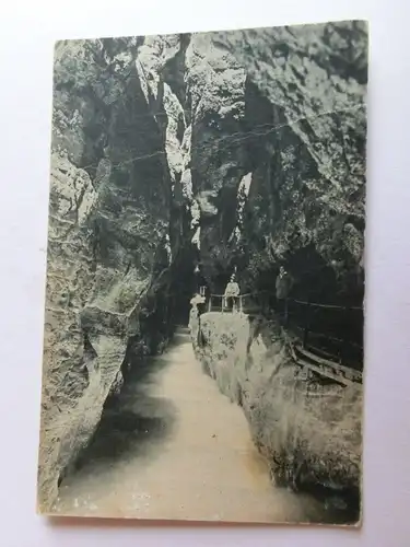 Alte AK Garmisch Partenkirchen Partnachklamm (m. Knick)  um 1920 [aH412]