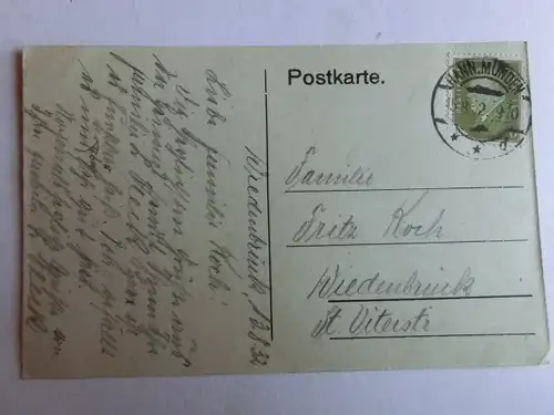 Alte AK Hann. Münden Fuldapartie Blick a. Cattenbühl 1932 [aH416]