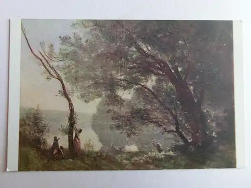 Alte AK Gemäldekarte Corot Paysage Landschaft [aH456]