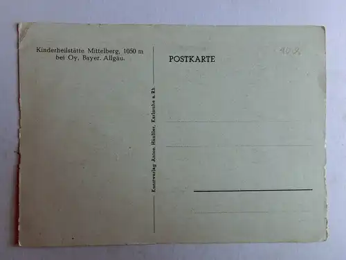 Alte AK Mittelberg Allgäu Oy Kinderheilstätte [aH463]