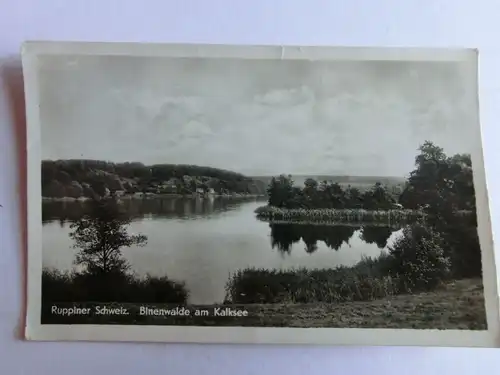 Alte AK Ruppin RuppinerSchweiz  Binenwalde am Kalksee [aH511]