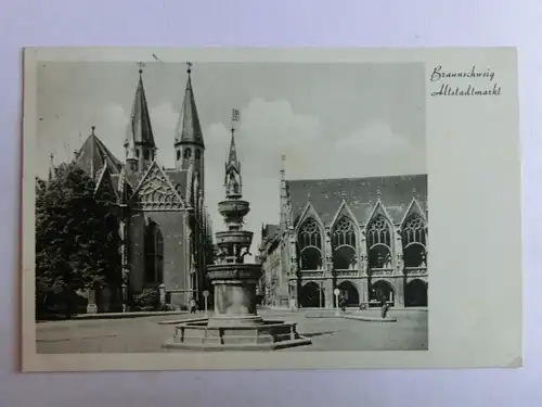 Alte AK Braunschweig Altstadtmarkt [aH534]