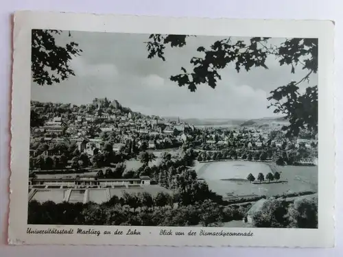 Alte AK Marburg Blick v. d. Bismarckpromenade [aH539]